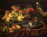 Fyt Jan Still Life with Fruit and Parrot - Hermitage